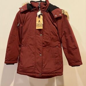 Kids Puffer Jacket - Burgundy